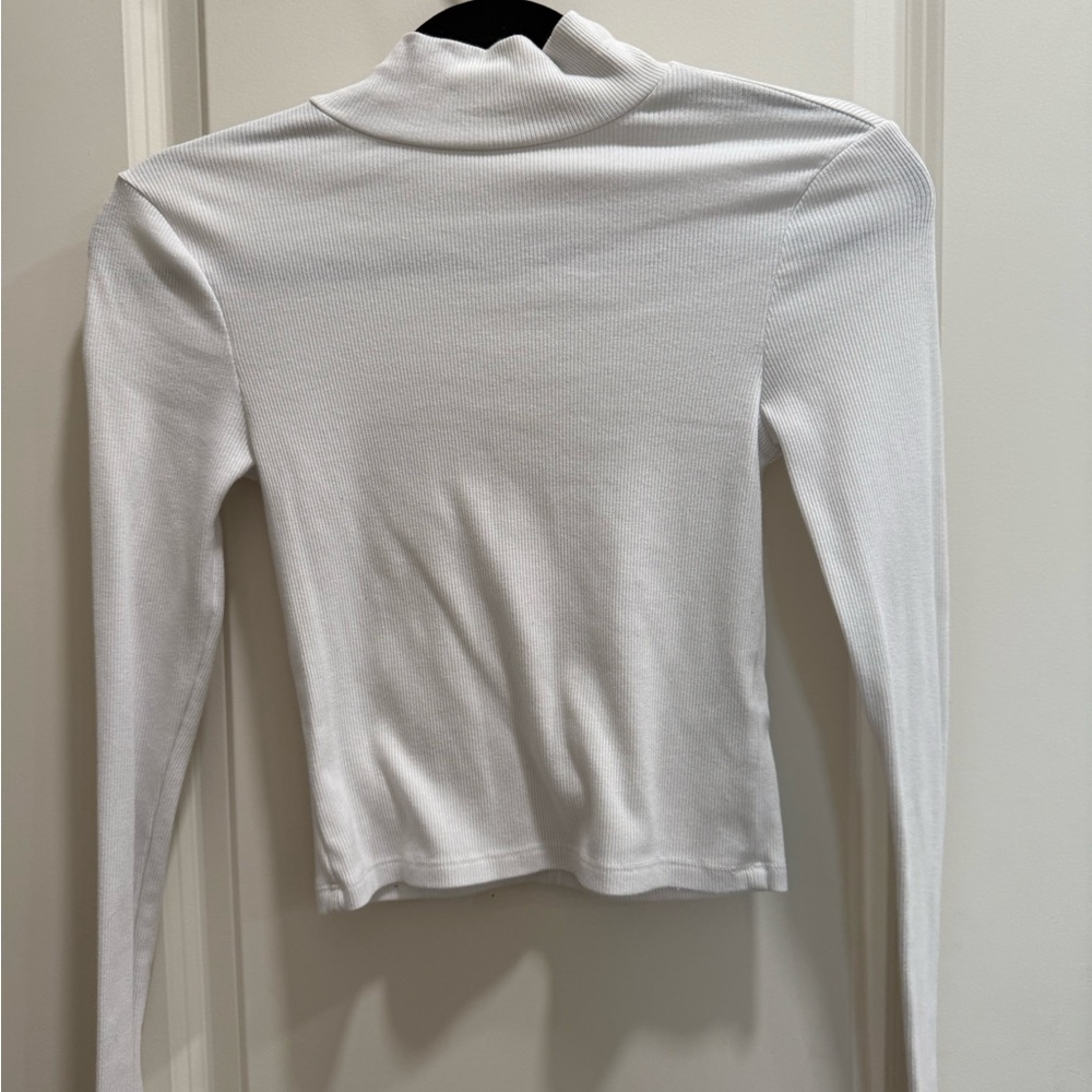 American Eagle Outfitters White Long Sleeve Top